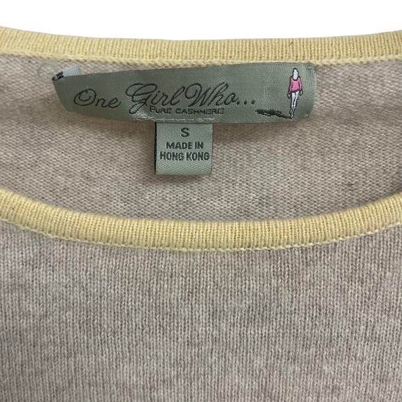 One Girl Who Pure Cashmere Celestial Themed Crewneck Sweater Womens Small - Picture 5 of 7